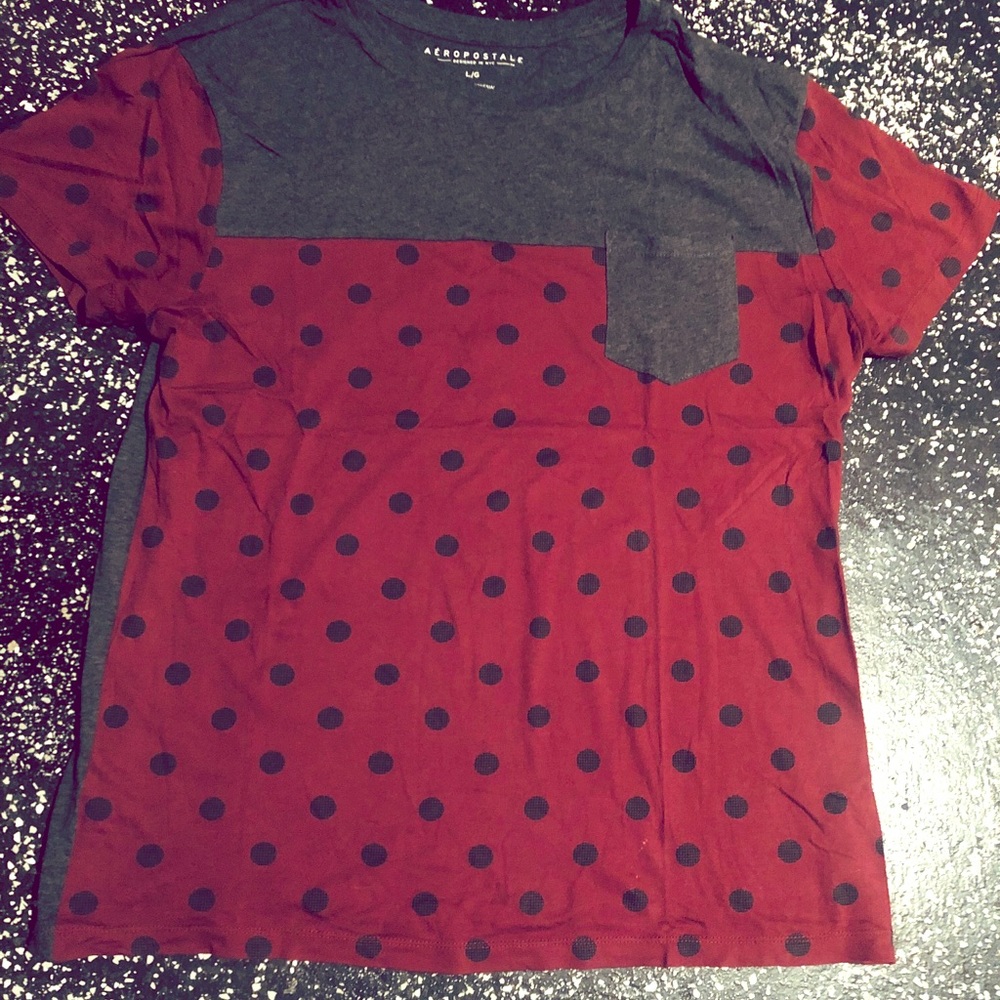 Burgundy and Black T Shirt